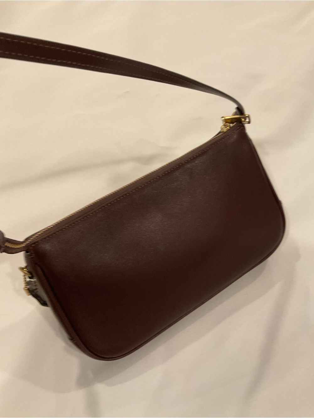 Coach Plum Leather Wristlet Clutch with Gold Hardware - Picture 13 of 15